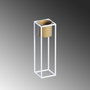 Aberto Design Maceta Decorativa GED-023-C Blanco y Dorado